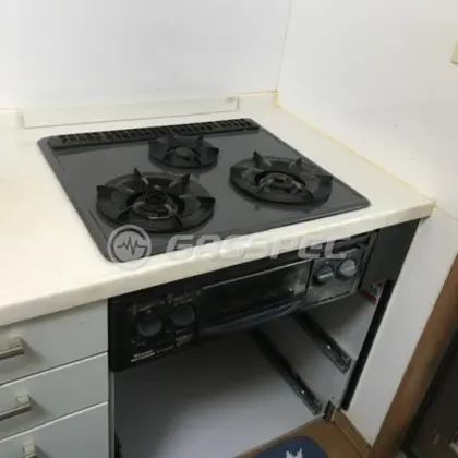 施工前のビルトインガスコンロ（RBG-31A7S）