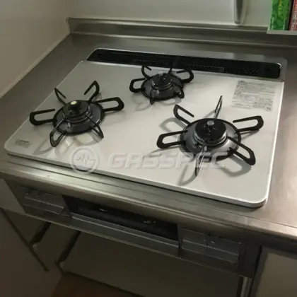 施工後のビルトインガスコンロ（パロマ PD-509WS-60CV）