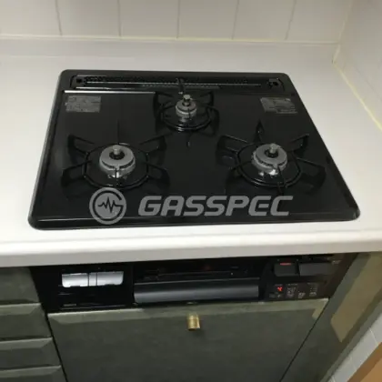 施工後のビルトインガスコンロ（ノーリツ N3GT2RWTQ1）