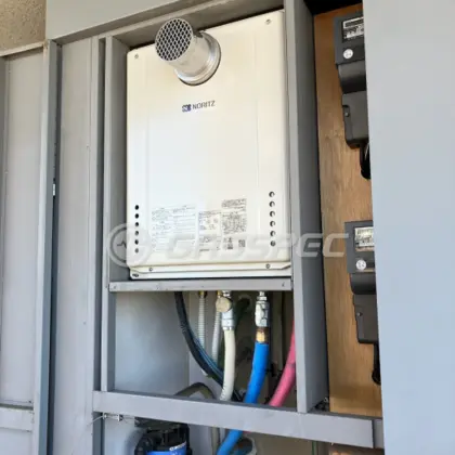 施工後の給湯器（ノーリツ GT-2460SAWX-T-2 BL）