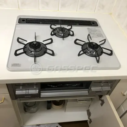 施工後のビルトインガスコンロ（パロマ PD-509WS-60CV）