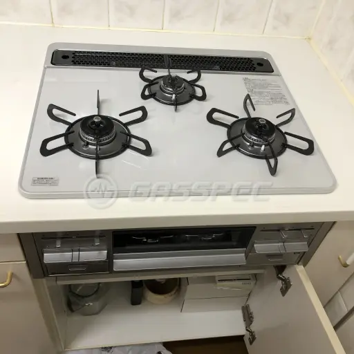 交換後のビルトインガスコンロ（パロマ PD-509WS-60CV）