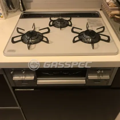 施工後のビルトインガスコンロ（パロマ PD-509WS-60CV）