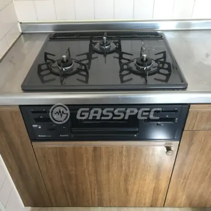 施工後のビルトインガスコンロ（リンナイ RS31M5H2SBW）
