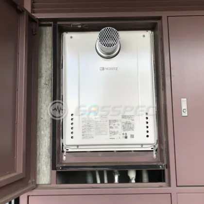 施工後の給湯器（ノーリツ GT-2460SAWX-T-2 BL）