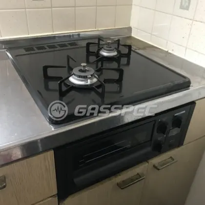 施工後のビルトインガスコンロ（ノーリツ N2G23KSQ1）