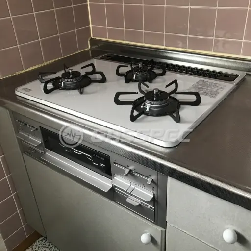 交換後のビルトインガスコンロ（パロマ PD-509WS-60CV）