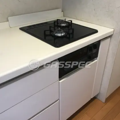 施工後のビルトインガスコンロ（ノーリツ N2G23KSQ1）