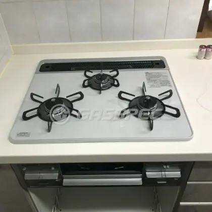 施工後のビルトインガスコンロ（パロマ PD-509WS-60CV）