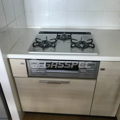 施工後のビルトインガスコンロ（パロマ PD-509WS-60CV）