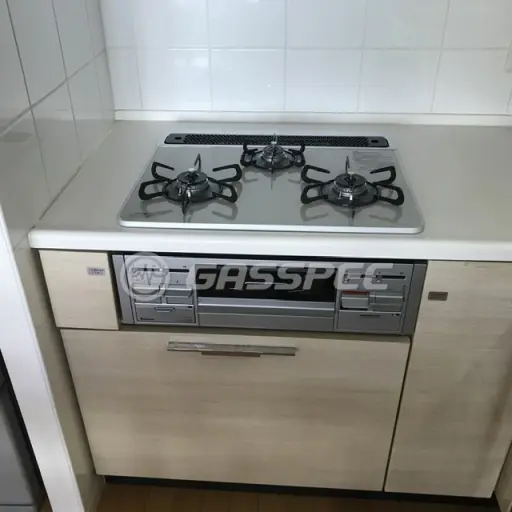 交換後のビルトインガスコンロ（パロマ PD-509WS-60CV）