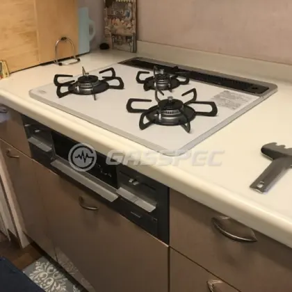施工後のビルトインガスコンロ（パロマ PD-509WS-60CV）