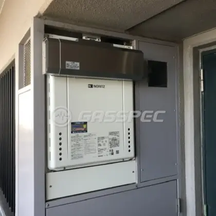 施工後の給湯器（ノーリツ GT-1660SAWX-2 BL）