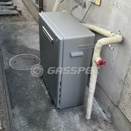施工後の給湯器（ノーリツ GRQ-C1662SAX-2 BL）