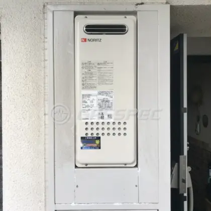 施工後の給湯器（ノーリツ GQ-1628AWX-DX BL）