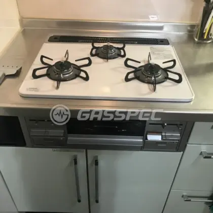 施工後のビルトインガスコンロ（パロマ PD-509WS-60CV）
