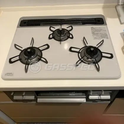 施工後のビルトインガスコンロ（パロマ PD-509WS-60CV）