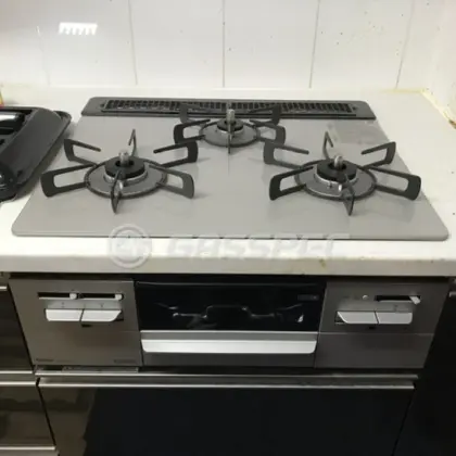 施工後のビルトインガスコンロ（リンナイ RS31W35T2DGVW（展示品））