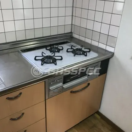 施工後のビルトインガスコンロ（パロマ PD-509WS-60CV）