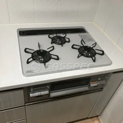 施工後のビルトインガスコンロ（パロマ PD-509WS-60CV）