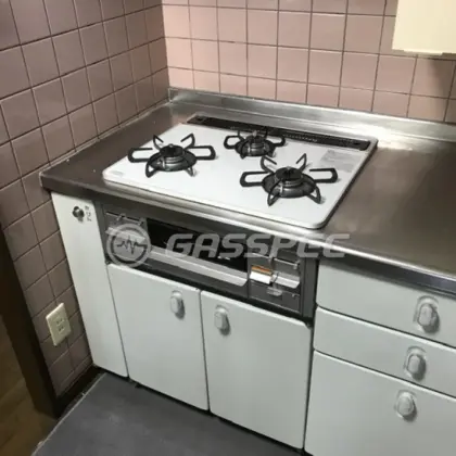 施工後のビルトインガスコンロ（パロマ PD-509WS-60CV）
