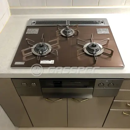 施工後のビルトインガスコンロ（ノーリツ N3WS3PWASZSTESC）