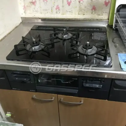 施工後のビルトインガスコンロ（リンナイ RS31W36T1RBW）