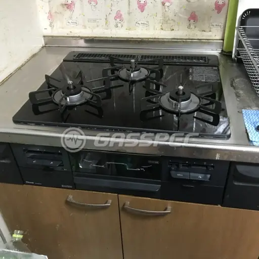 交換後のビルトインガスコンロ（リンナイ RS31W36T1RBW）