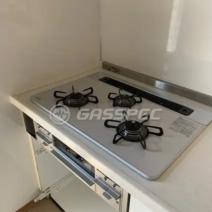 施工後のビルトインガスコンロ（パロマ PD-509WS-75CV）