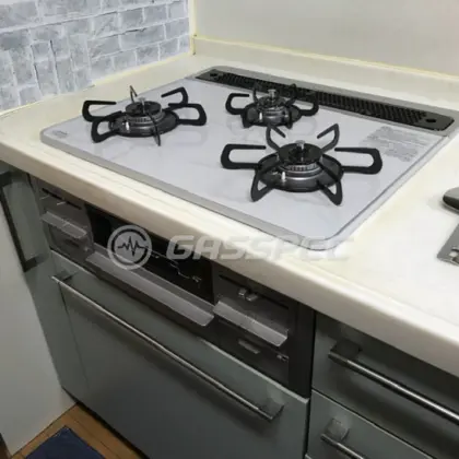 施工後のビルトインガスコンロ（パロマ PD-509WS-60CV）
