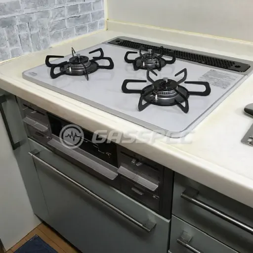 交換後のビルトインガスコンロ（パロマ PD-509WS-60CV）