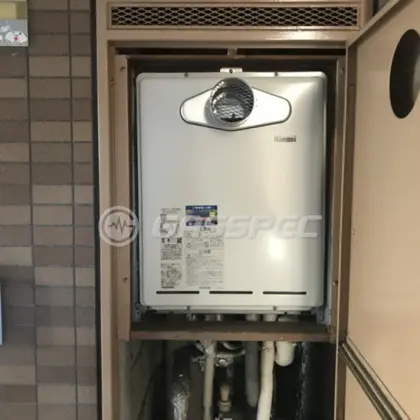 施工後の給湯器（リンナイ RUF-A1615SAT(B)）