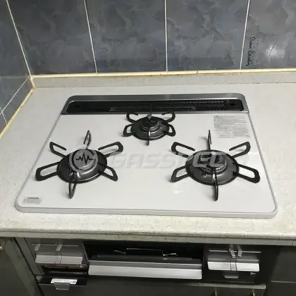 施工後のビルトインガスコンロ（パロマ PD-509WS-60CV）
