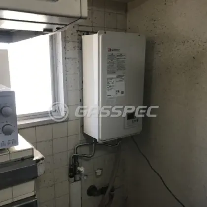 施工後の給湯器（ノーリツ GQ-1637WS-FFB）