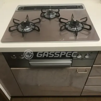 施工後のビルトインガスコンロ（パロマ PD-863WS-60GP）