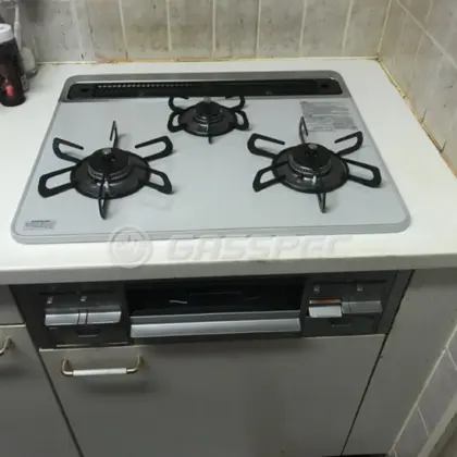 施工後のビルトインガスコンロ（パロマ PD-509WS-60CV）