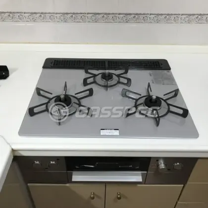 施工後のビルトインガスコンロ（リンナイ RHS31W32L24RASTW）