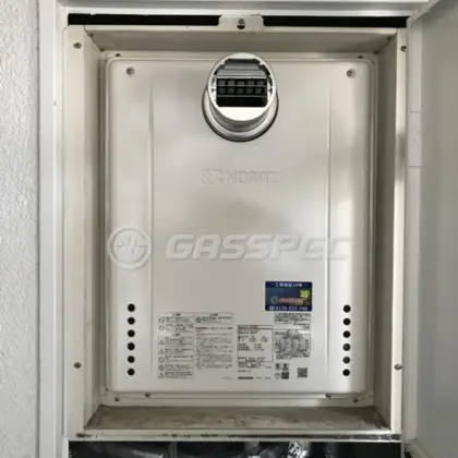 施工後の給湯器（ノーリツ GT-1670SAW-T BL）