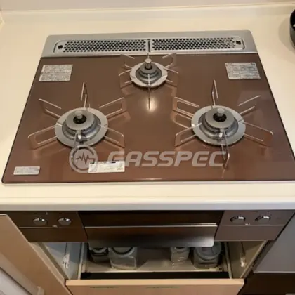 施工後のビルトインガスコンロ（ノーリツ N3WS3PWASZSTESC(展示品)）