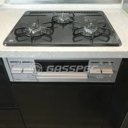 施工後のビルトインガスコンロ（パロマ PD-N36AS）