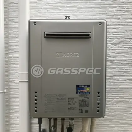 施工後の給湯器（ノーリツ GT-C2072SAW BL）