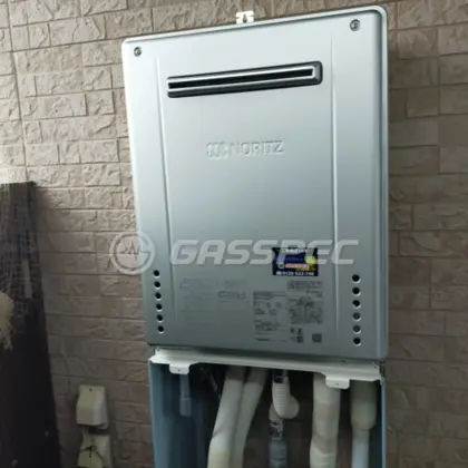 施工後の給湯器（ノーリツ GT-C2072SAW BL）