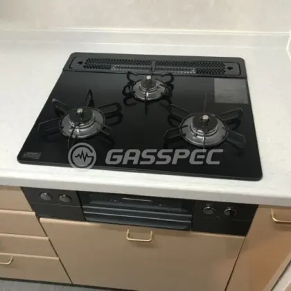 施工後のビルトインガスコンロ（パロマ PD-819W-60GZ）