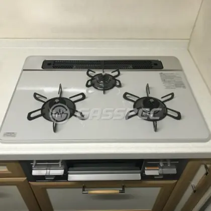 施工後のビルトインガスコンロ（パロマ PD-509WS-75CV）