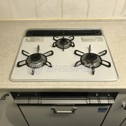 施工前のビルトインガスコンロ（JT-611WV-60CV）