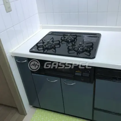 施工後のビルトインガスコンロ（パロマ PD-N36）