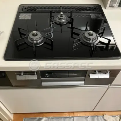 施工後のビルトインガスコンロ（ノーリツ N3WT6RWTP1SI）