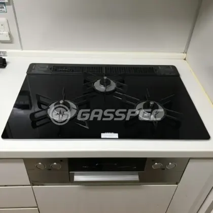 施工後のビルトインガスコンロ（リンナイ RHS71W32L1RASTW）