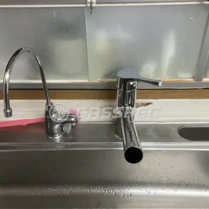 施工後の水栓・蛇口（TOTO TKS05305JA）
