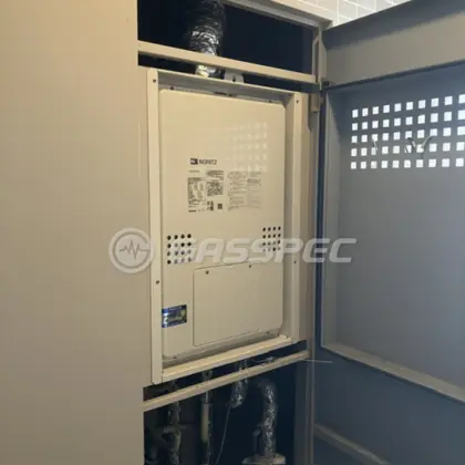 施工後の暖房熱源機（ノーリツ GTH-CV2460AW3H-H-1 BL）